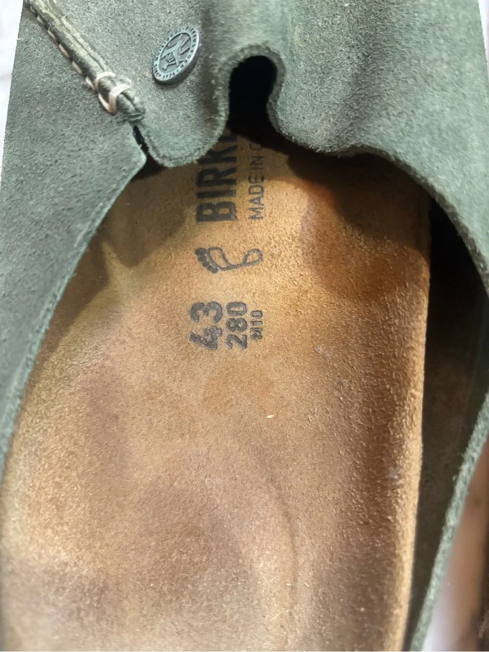 Birkenstock Zermatt Suede Clog in Thyme Green